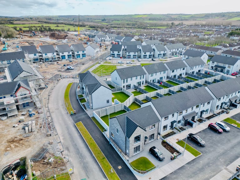 Newly built houses in Cork Ireland